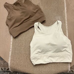 SHEIN Cream and Brown Intimate Sports Bras